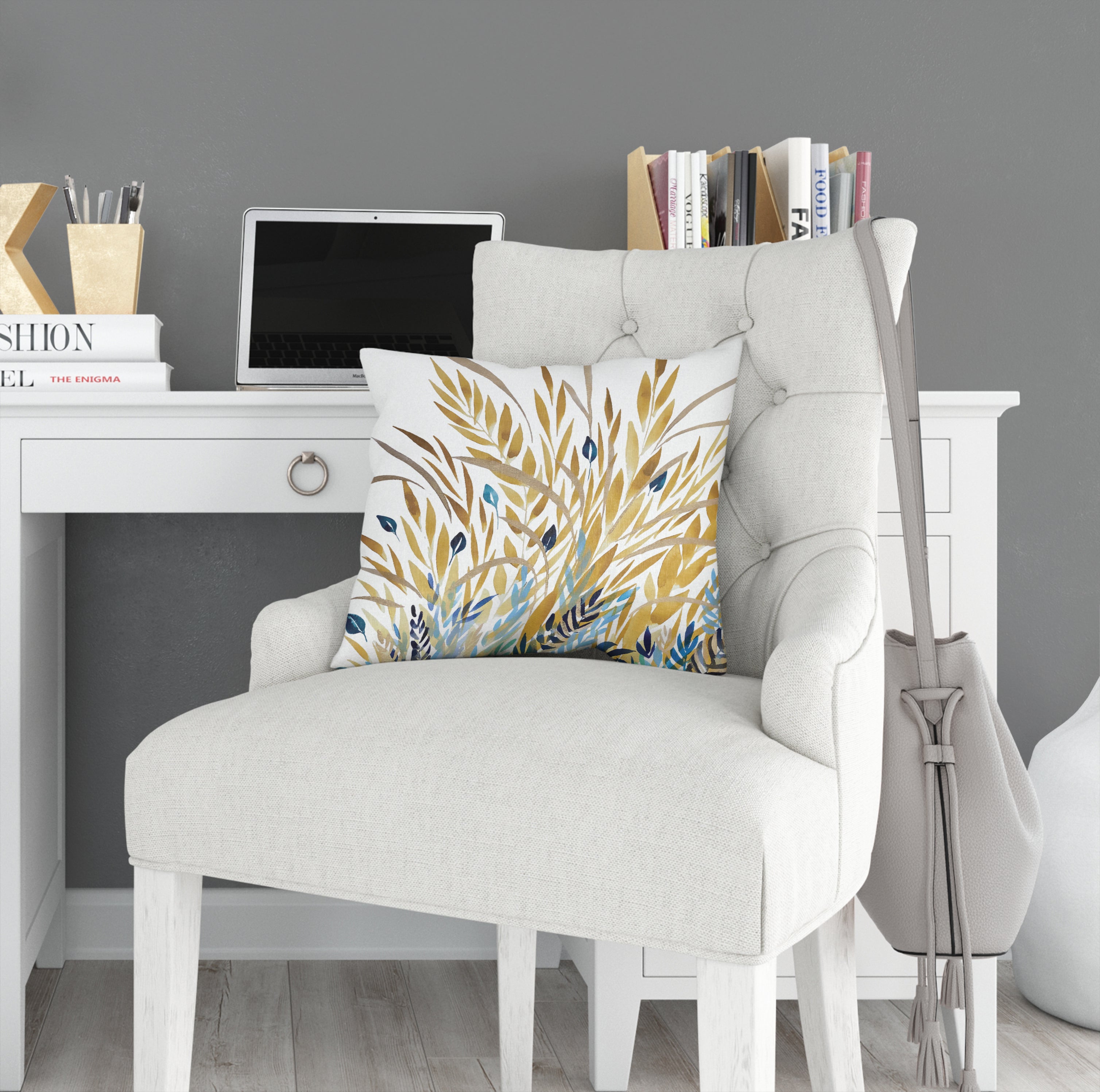Throw pillows with watercolor art prints
