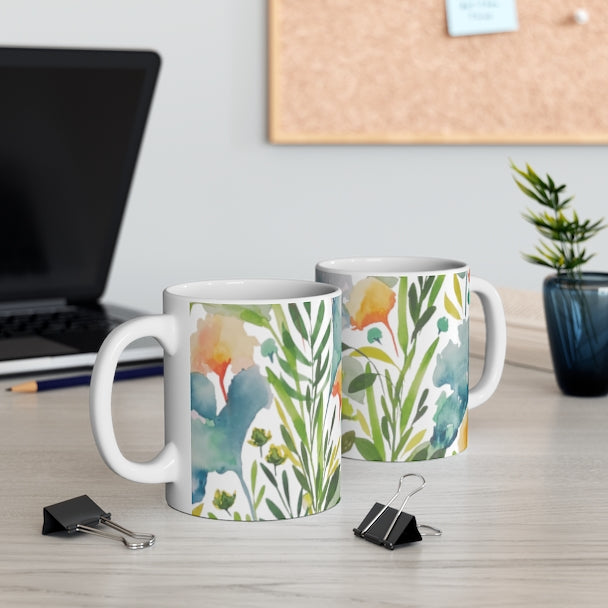 Mugs with watercolor art prints