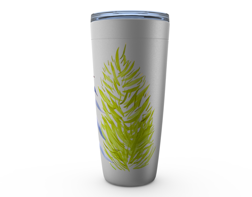 Three Pines Holiday Tumblers | Christmas Trees Travel Mug | Insulated Viking Tumblers Gifts