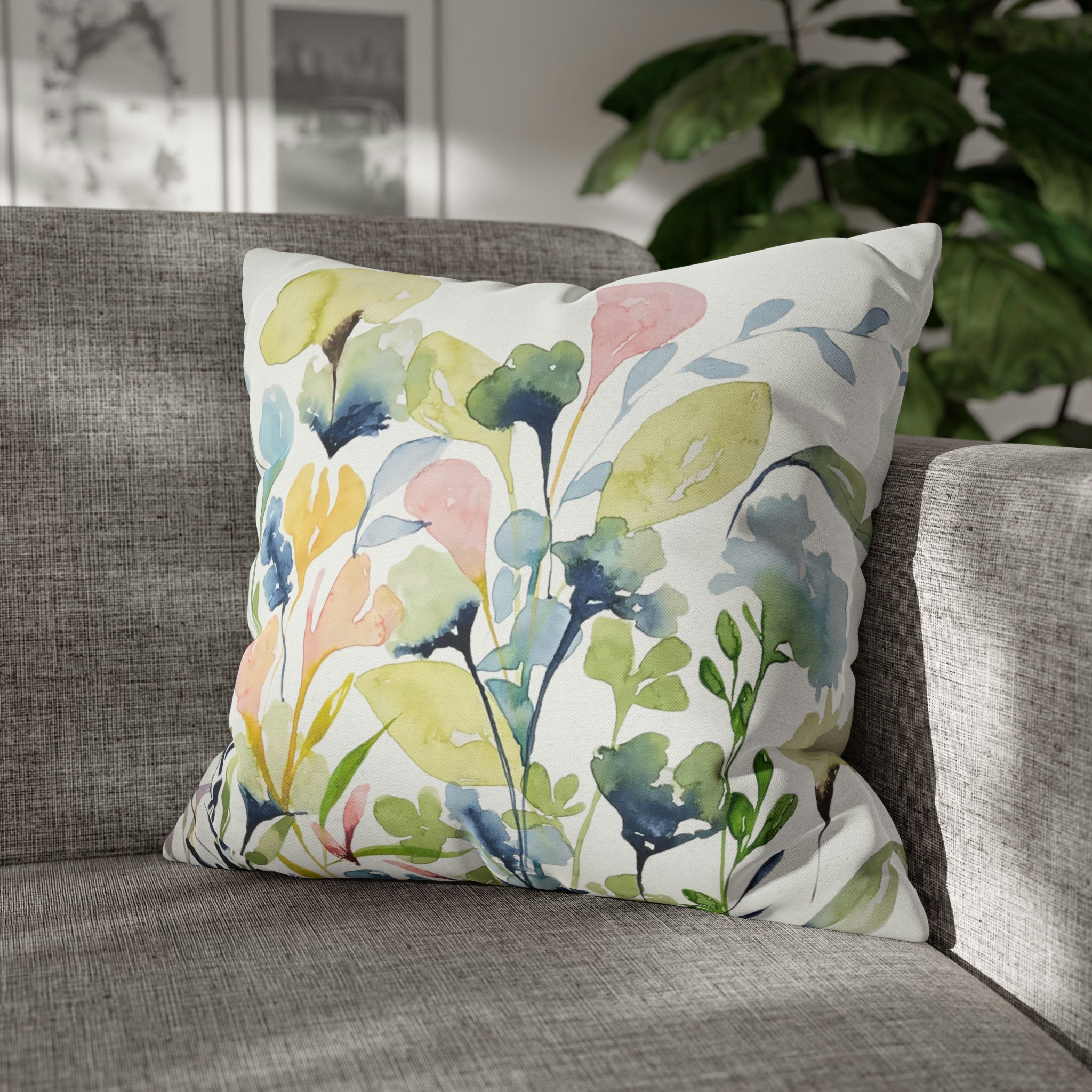 Prairie Wildflowers #2 Botanical Garden Print on Throw Pillow Cover