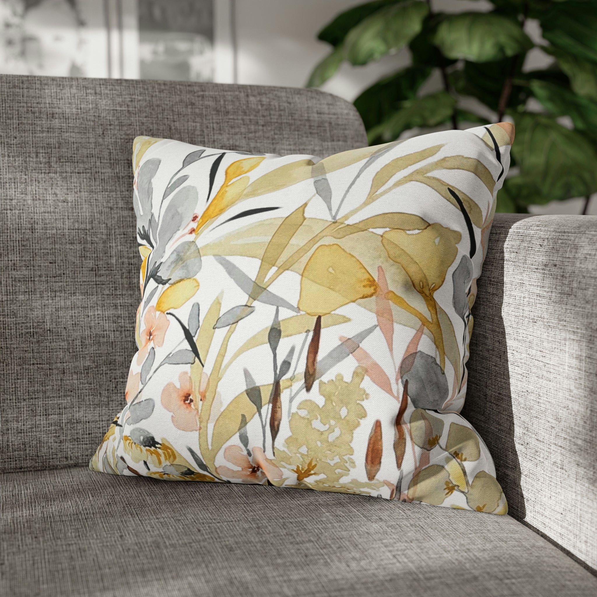 Soflora Botanical Garden Print on Throw Pillow Cover