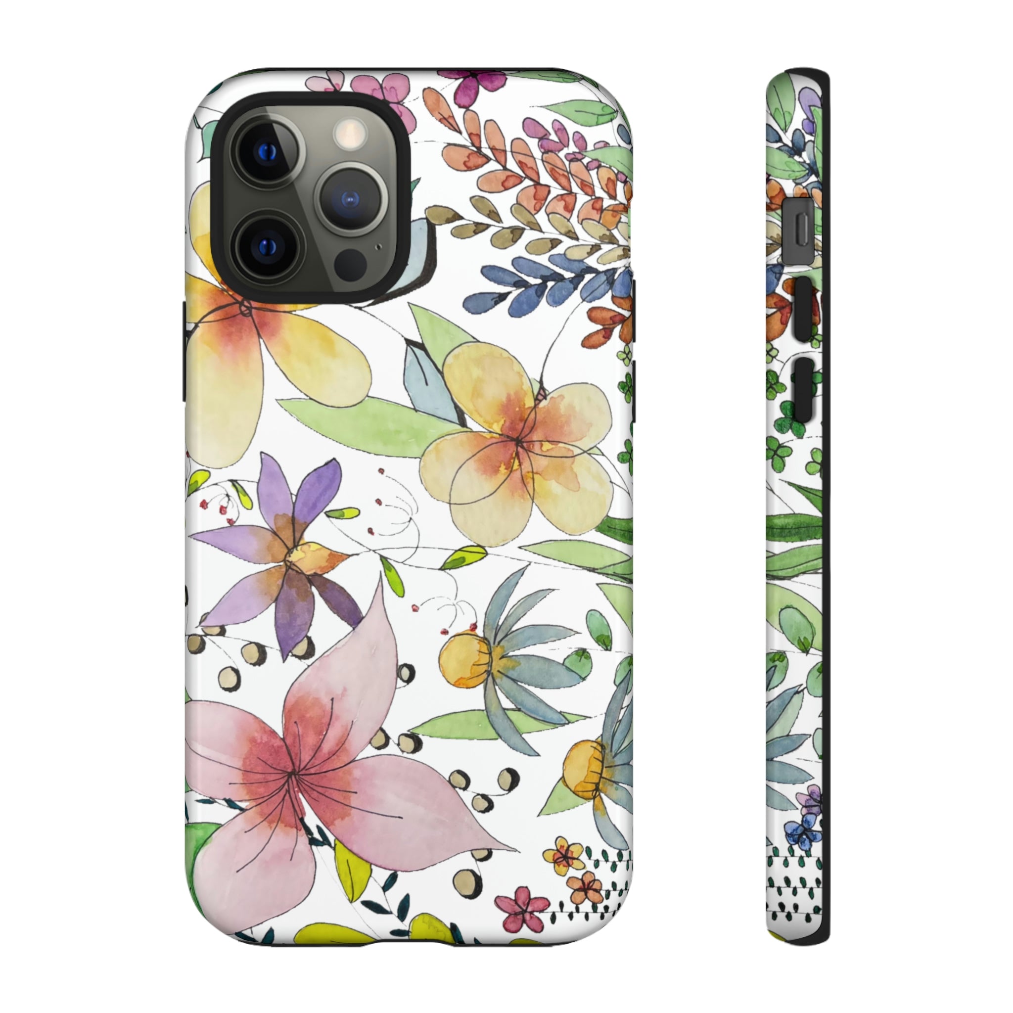 Coloring Garden Botanical Print on Cell Phone Cases | iPhone, Google Pixel, and Samsung Galaxy