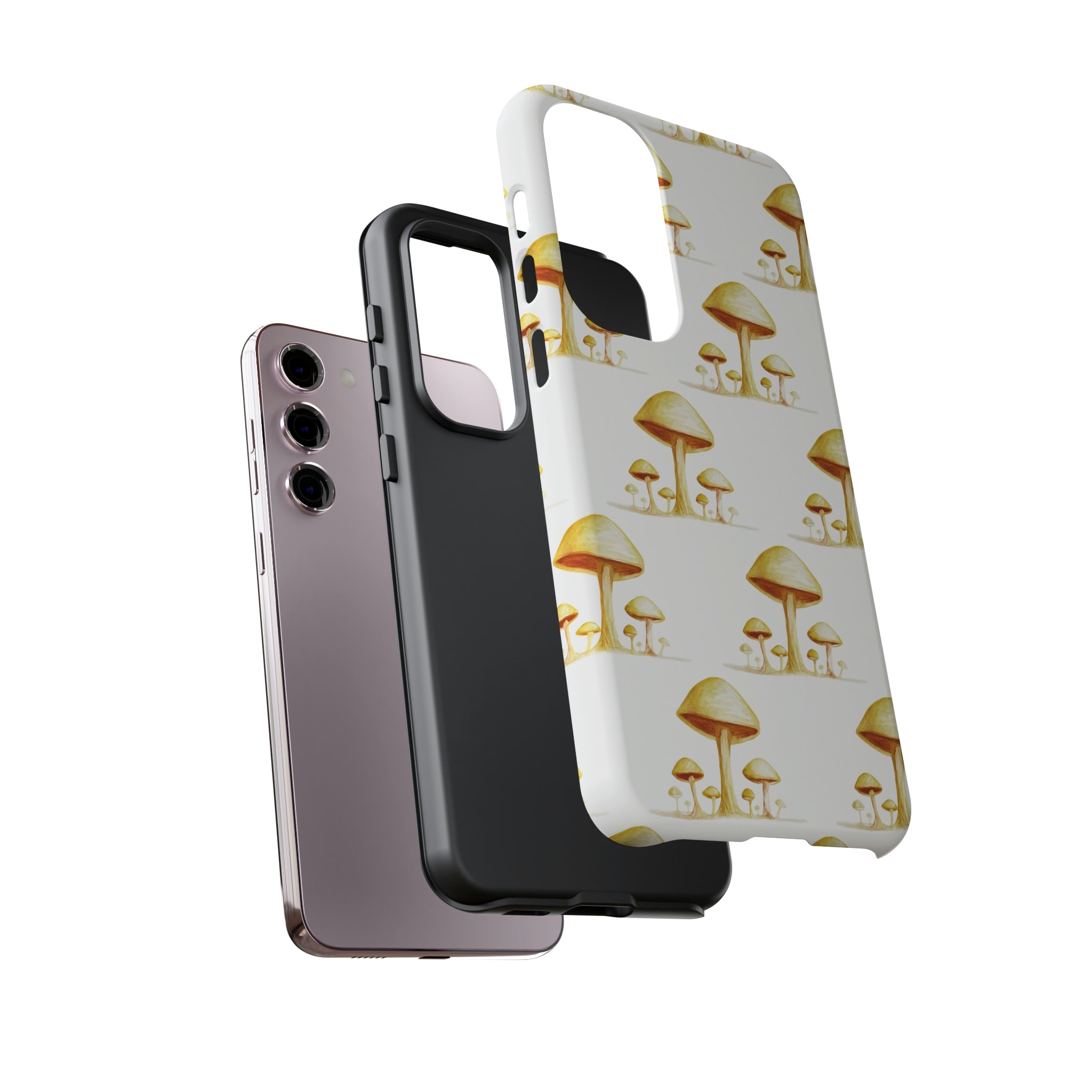 Yellow & Rust Mushrooms on Cell Phone Cases | Tough Cases