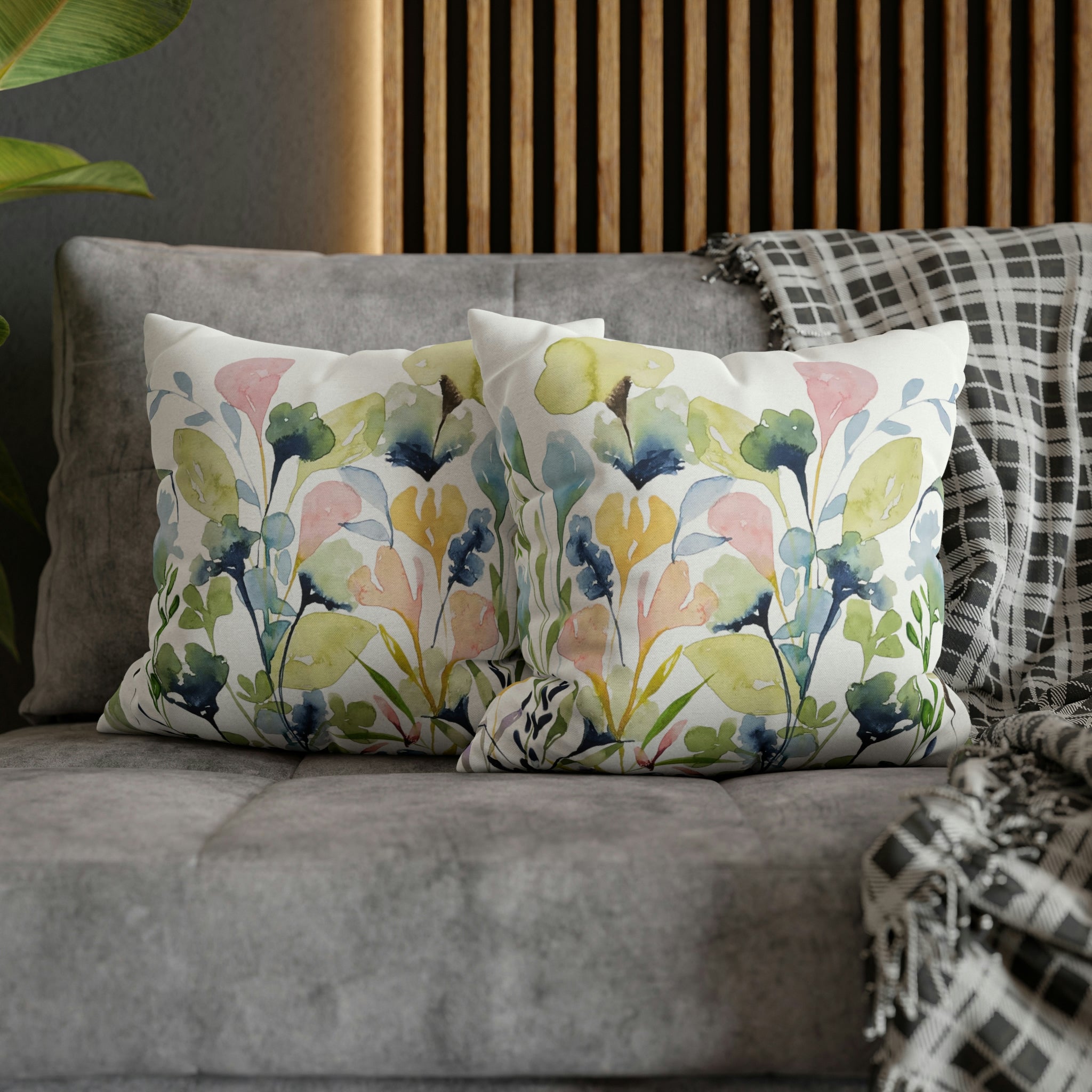 Prairie Wildflowers #2 Botanical Garden Print on Throw Pillow Cover