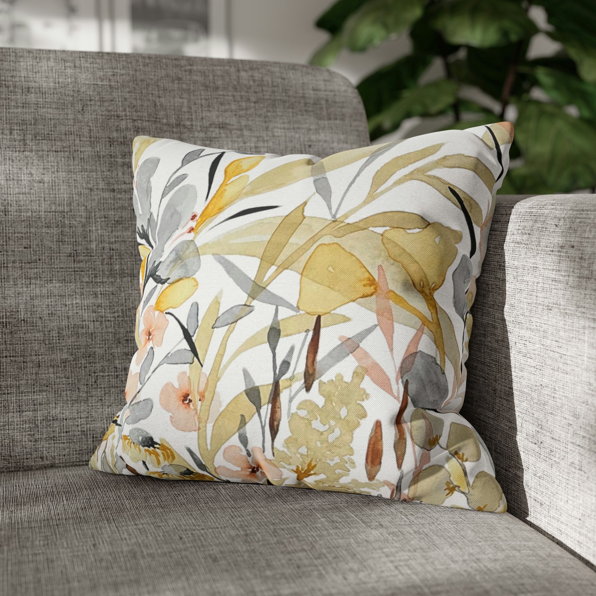 Soflora Botanical Garden Print on Throw Pillow Cover