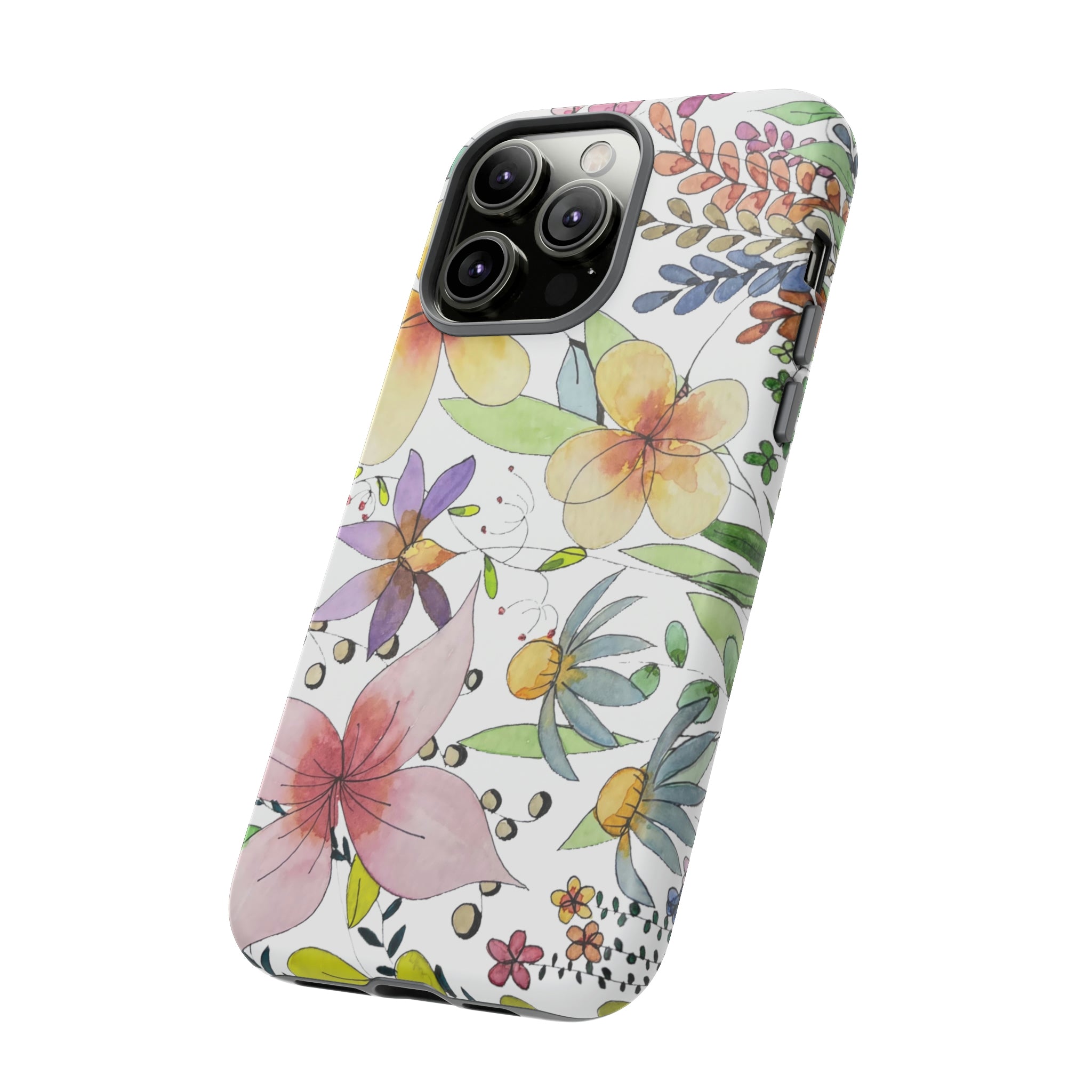 Coloring Garden Botanical Print on Cell Phone Cases | iPhone, Google Pixel, and Samsung Galaxy