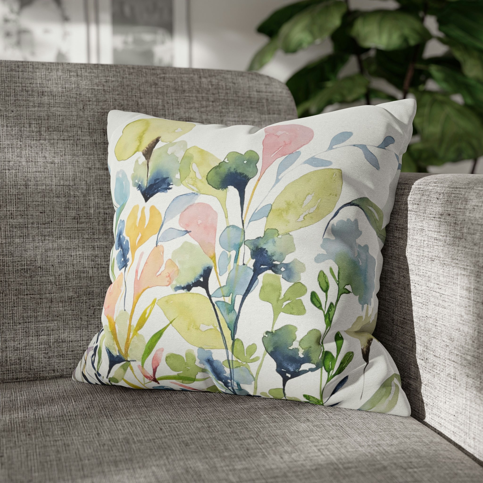 Prairie Wildflowers #2 Botanical Garden Print on Throw Pillow Cover