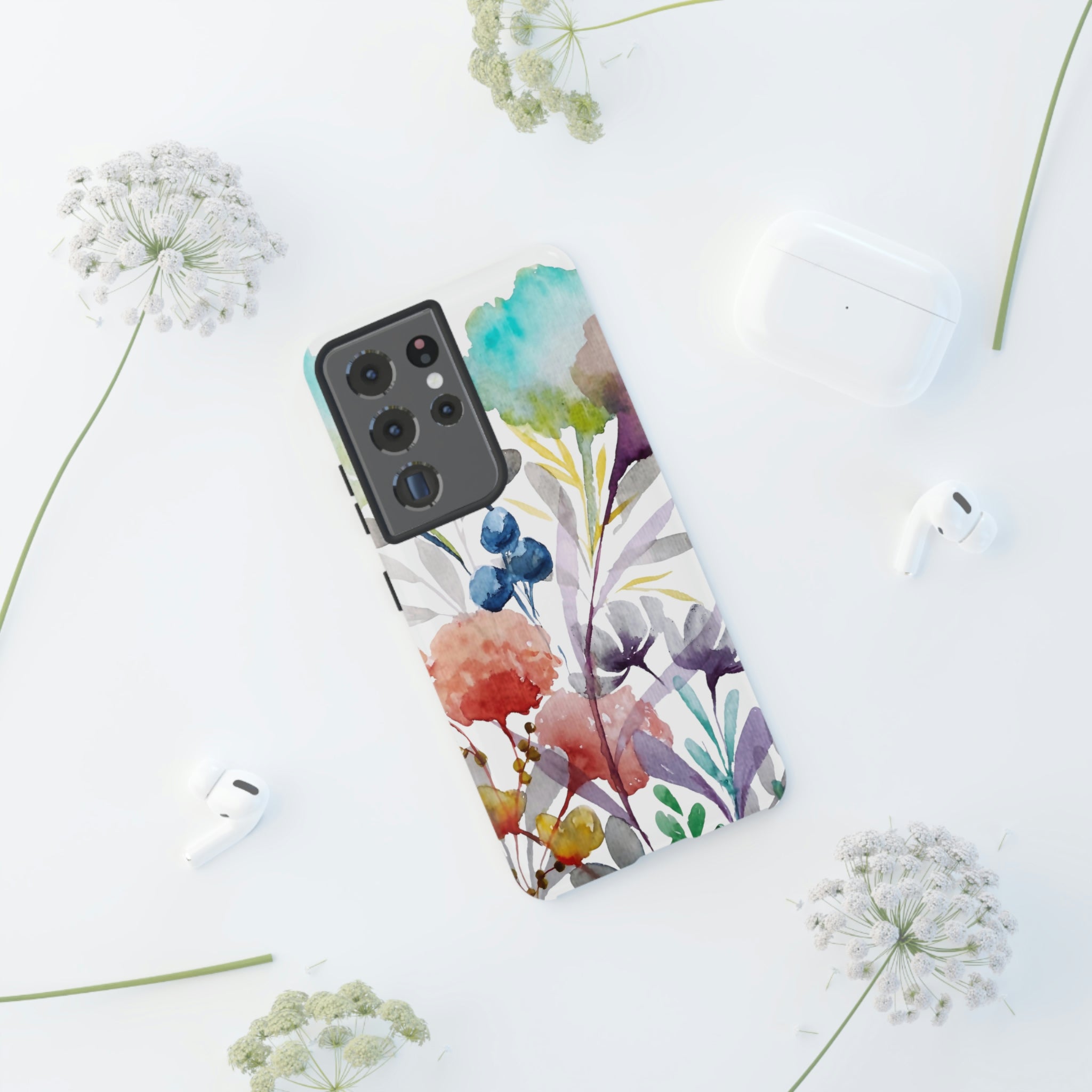 Modern Boho Flowers II on Cell Phone Cases | Tough Cases