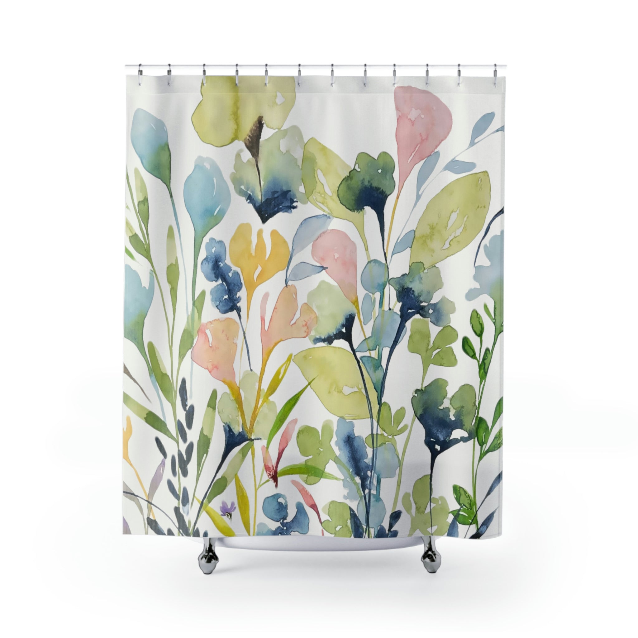 Prairie Wildflowers #2 Botanical Garden Print on Shower Curtain