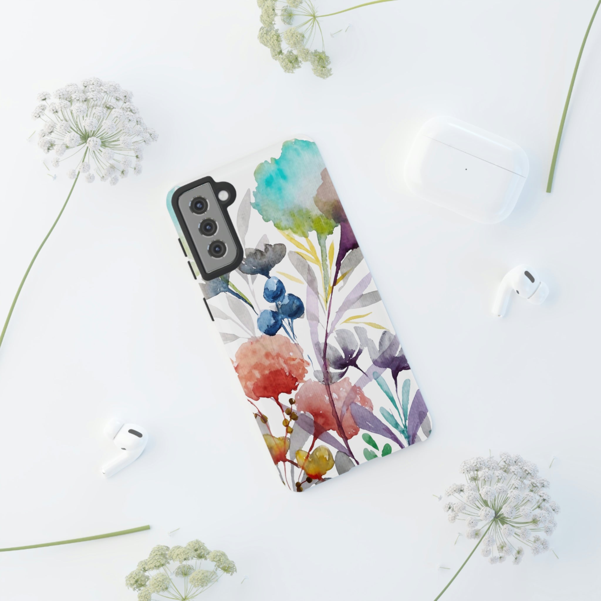 Modern Boho Flowers II on Cell Phone Cases | Tough Cases