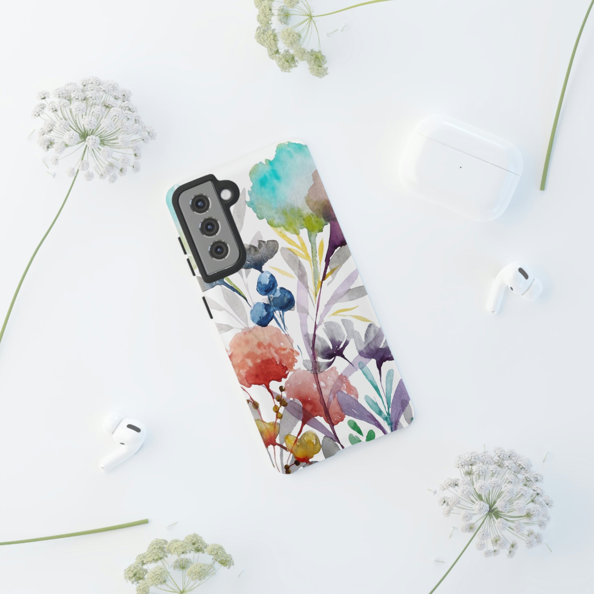 Modern Boho Flowers II on Cell Phone Cases | Tough Cases