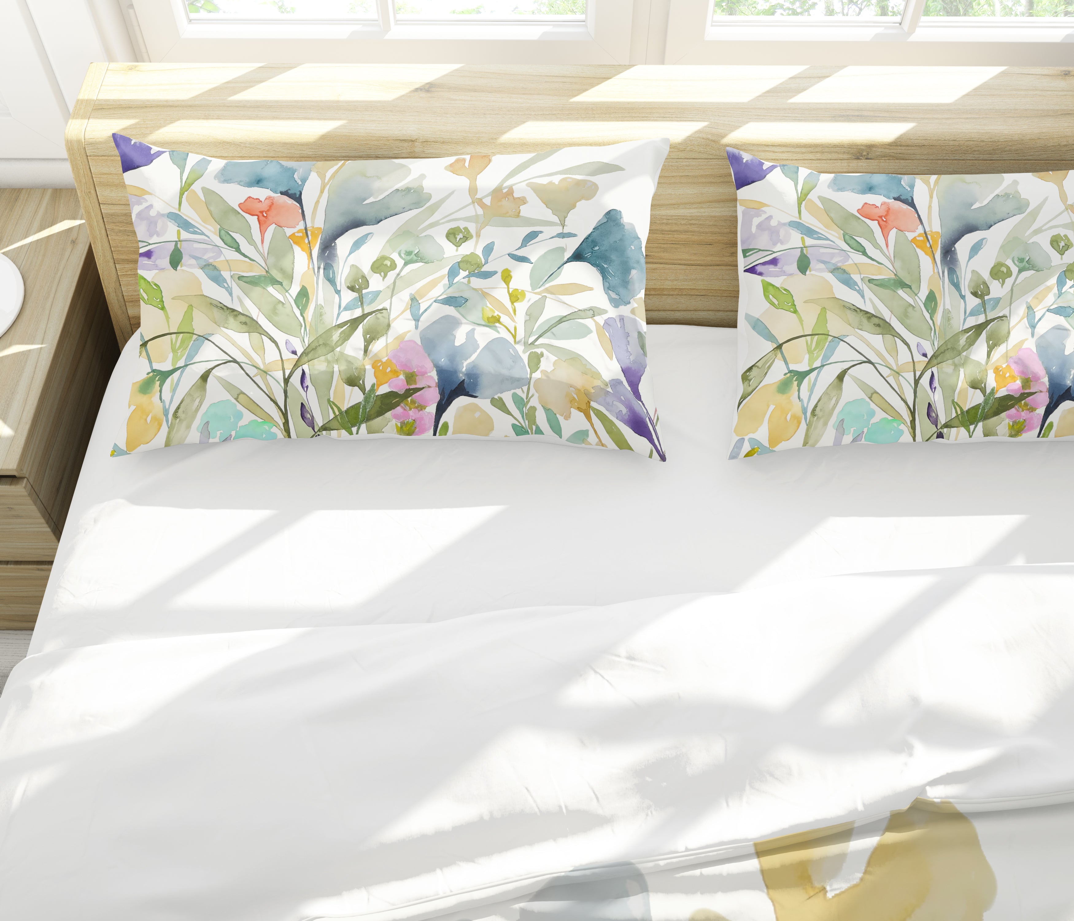 Springles #2 Botanical Garden Print on Bed Pillow Sham